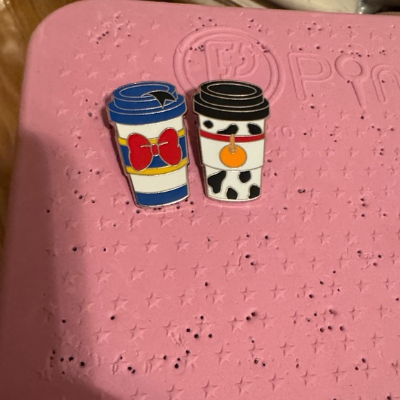 Disney Accessories - Disney Blue and White Coffee Cup tradeable pins